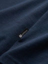 Ombre Clothing Podpísané pánske tričko s V výstrihom a elastánom - tmavo modré V2 S2040 Ombre Clothing