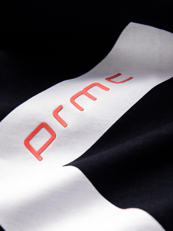 Ombre Clothing Pánske bavlnené tričko s kontrastným dvojfarebným potlačom - čierne V1 OM-TSPT-0219 Ombre Clothing