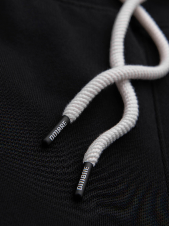 Ombre Clothing Pánske bavlnené teplákové nohavice BASIC bez podšívky - čierne V5 OM-PABS-0304 Ombre Clothing