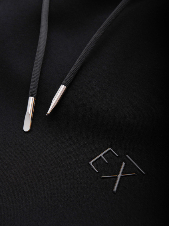 Ombre Clothing Pánske tepláky s rovnými nohavicami z hladkého úpletu - čierne V1 OM-PSBC-0221 Ombre Clothing