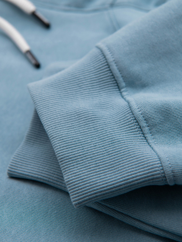 Ombre Clothing Pánske tepláky BASIC so žebrovaním - modré V7 OM-PABS-0305 Ombre Clothing