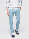 Ombre Clothing Pánske bavlnené tepláky BASIC s nepodšitou nohavicou - svetlé modré V7 OM-PABS-0304 Ombre Clothing