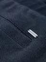 Ombre Clothing Pánske voľnočasové nohavice CARROT FIT zo žakárdového úpletu - tmavomodré V1 OM-PACP-0292 Ombre Clothing