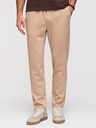Ombre Clothing Pánske tepláky s rovnými nohavicami z hladkého úpletu - béžové V3 OM-PSBC-0221 Ombre Clothing