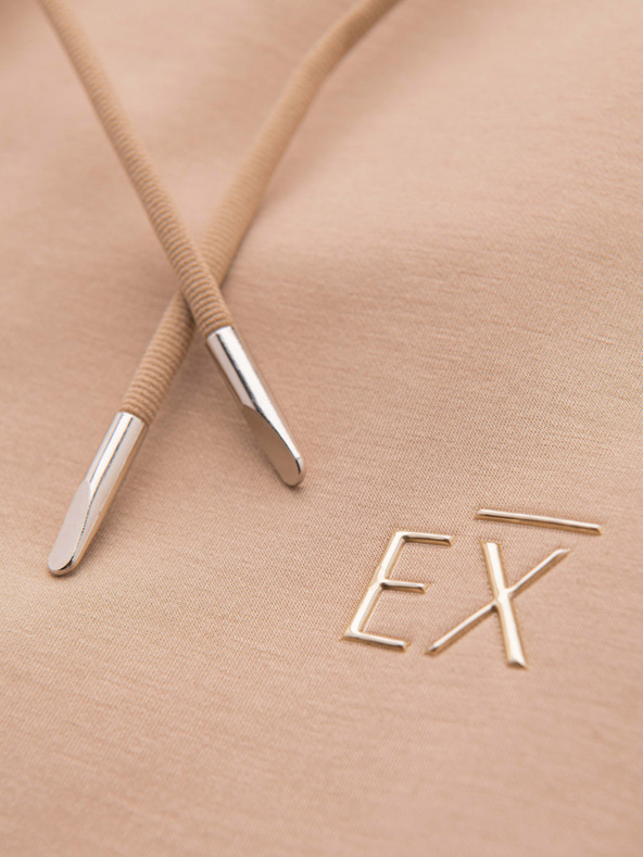 Ombre Clothing Pánske tepláky s rovnými nohavicami z hladkého úpletu - béžové V3 OM-PSBC-0221 Ombre Clothing