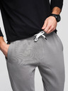 Ombre Clothing Pánske tepláky BASIC so žebrovaním na nohaviciach - sivé V8 OM-PABS-0305 Ombre Clothing