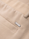 Ombre Clothing Pánske voľnočasové nohavice CARROT FIT zo žakárdového úpletu - béžové V2 OM-PACP-0292 Ombre Clothing
