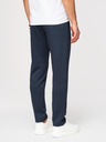 Ombre Clothing Pánske tepláky s rovnými nohavicami z hladkého úpletu - tmavomodré V4 OM-PSBC-0221 Ombre Clothing