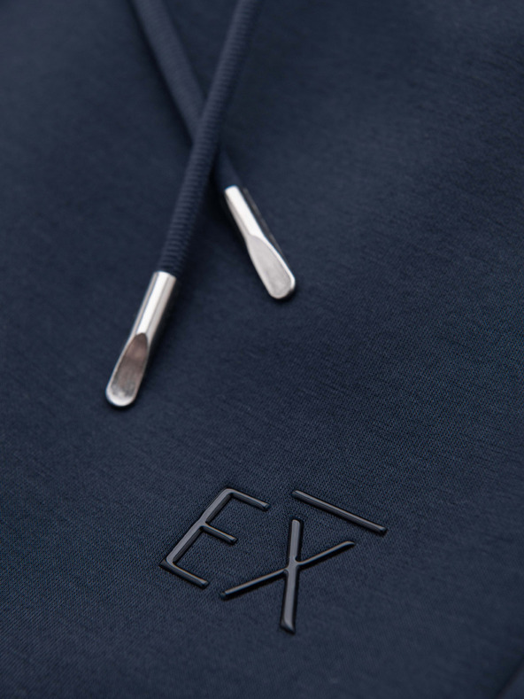 Ombre Clothing Pánske tepláky s rovnými nohavicami z hladkého úpletu - tmavomodré V4 OM-PSBC-0221 Ombre Clothing