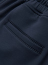 Ombre Clothing Pánske tepláky s rovnými nohavicami z hladkého úpletu - tmavomodré V4 OM-PSBC-0221 Ombre Clothing