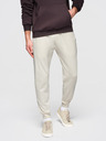 Ombre Clothing Pánske tepláky BASIC so žebrovanou nohavicou - krémové V11 OM-PABS-0305 Ombre Clothing