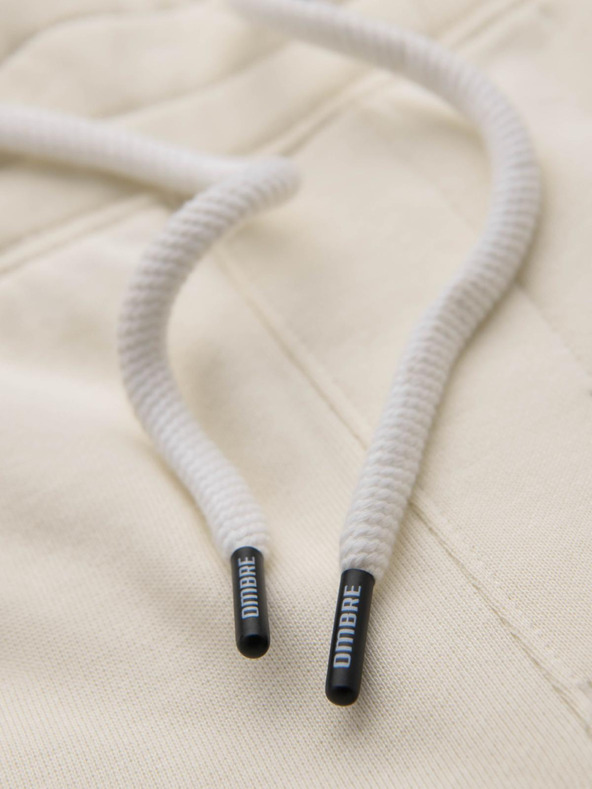 Ombre Clothing Pánske tepláky BASIC so žebrovanou nohavicou - krémové V11 OM-PABS-0305 Ombre Clothing