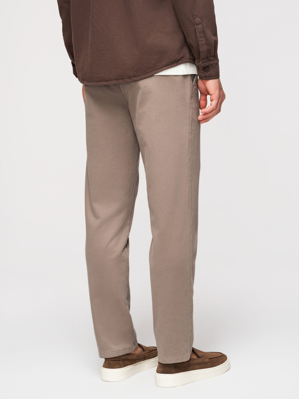 Ombre Clothing Pánske chino nohavice SLIM FIT s jemnou štruktúrou - popol V1 OM-PACP-0294 Ombre Clothing