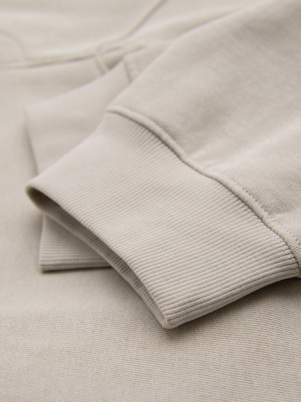 Ombre Clothing Pánske tepláky BASIC jogger so žebrovanou nohavicou - svetlé béžové V1 OM-PABS-0305 Ombre Clothing