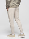 Ombre Clothing Pánske tepláky BASIC jogger so žebrovanou nohavicou - svetlé béžové V1 OM-PABS-0305 Ombre Clothing