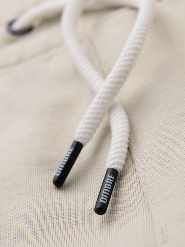 Ombre Clothing Pánske bavlnené tepláky BASIC s nepodšitou nohavicou - svetlé béžové V1 OM-PABS-0304 Ombre Clothing