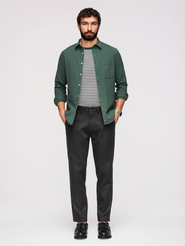 Ombre Clothing Nohavice OM-PACP-0294 - čierne Ombre Clothing