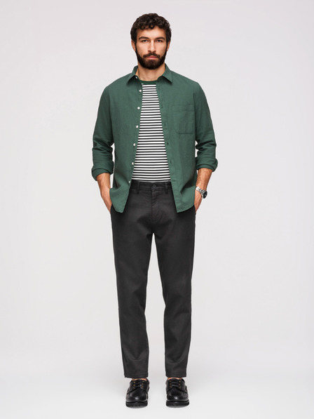 Ombre Clothing Nohavice OM-PACP-0294 - čierne Ombre Clothing