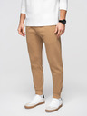 Ombre Clothing Pánske tepláky BASIC jogger so žebrovanou nohavicou - hnedé V2 OM-PABS-0305 Ombre Clothing