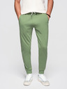 Ombre Clothing Pánske tepláky BASIC jogger so žebrovanou nohavicou - zelené V3 OM-PABS-0305 Ombre Clothing