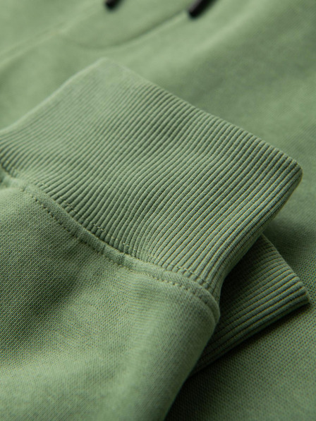 Ombre Clothing Pánske tepláky BASIC jogger so žebrovanou nohavicou - zelené V3 OM-PABS-0305 Ombre Clothing