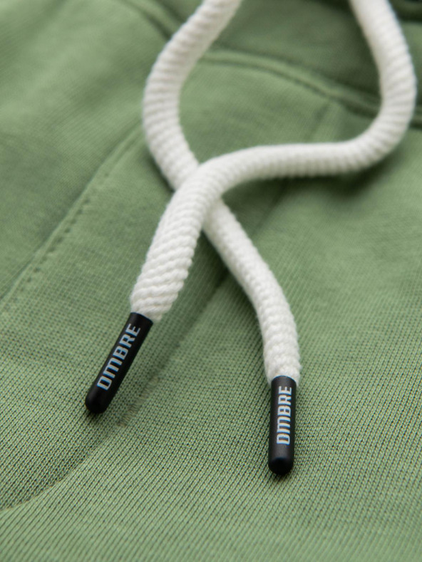 Ombre Clothing Pánske tepláky BASIC jogger so žebrovanou nohavicou - zelené V3 OM-PABS-0305 Ombre Clothing