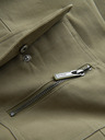 Ombre Clothing Pánske nohavice cargo s rovnými nohavicami a vreckami na zips - olivová farba V2 P1517 Ombre Clothing