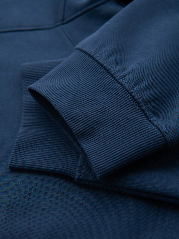 Ombre Clothing Pánske tepláky BASIC jogger s rebrovanou nohavicou - tmavo modré V4 OM-PABS-0305 Ombre Clothing