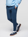Ombre Clothing Pánske tepláky BASIC jogger s rebrovanou nohavicou - tmavo modré V4 OM-PABS-0305 Ombre Clothing