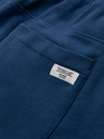 Ombre Clothing Pánske tepláky BASIC jogger s rebrovanou nohavicou - tmavo modré V4 OM-PABS-0305 Ombre Clothing