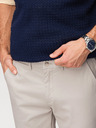 Ombre Clothing Pánske nohavice chino REGULAR FIT - béžové V2 OM-PACP-0293 Ombre Clothing