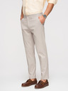 Ombre Clothing Pánske nohavice chino REGULAR FIT - béžové V2 OM-PACP-0293 Ombre Clothing