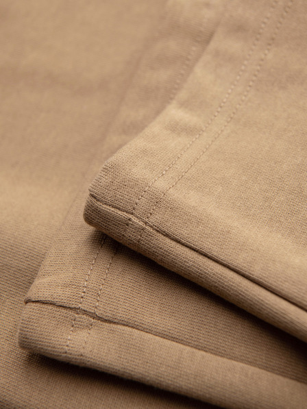 Ombre Clothing Pánske bavlnené tepláky BASIC s nepodšitou nohavicou - hnedé V2 OM-PABS-0304 Ombre Clothing