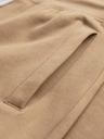 Ombre Clothing Pánske bavlnené tepláky BASIC s nepodšitou nohavicou - hnedé V2 OM-PABS-0304 Ombre Clothing