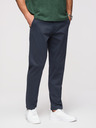 Ombre Clothing Pánske pevné nohavice chino REGULAR FIT - tmavomodré V4 OM-PACP-0293 Ombre Clothing