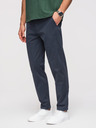 Ombre Clothing Pánske pevné nohavice chino REGULAR FIT - tmavomodré V4 OM-PACP-0293 Ombre Clothing