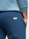 Ombre Clothing Pánske bavlnené teplákové nohavice BASIC bez podšívky - tmavo modré V4 OM-PABS-0304 Ombre Clothing