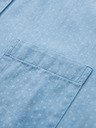 Ombre Clothing Pánska bavlnená košeľa z jemného denima so vzorom - svetlo modrá V1 K702 Ombre Clothing