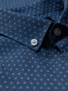 Ombre Clothing Pánska bavlnená košeľa so vzorom z tenkej džínoviny - modrá V2 K702 Ombre Clothing