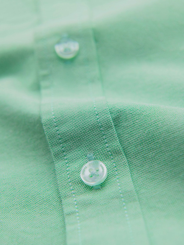 Ombre Clothing Pánska bavlnená košeľa oxford v pastelových farbách - mäta V4 K705 Ombre Clothing