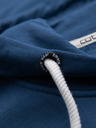 Ombre Clothing Pánska bavlnená mikina BASIC na zips s kapucňou - tmavo modrá V4 OM-SSBZ-0272 Ombre Clothing