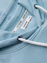 Ombre Clothing Pánska bavlnená mikina BASIC klokanová s kapucňou - modrá Ombre Clothing