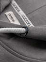 Ombre Clothing Pánska bavlnená klokanová mikina BASIC s kapucňou - sivá Ombre Clothing