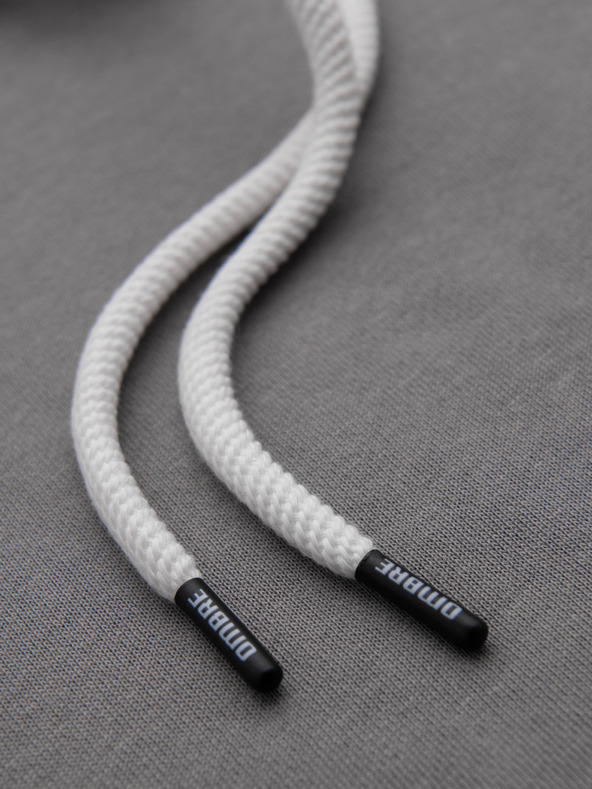 Ombre Clothing Pánska bavlnená klokanová mikina BASIC s kapucňou - sivá Ombre Clothing