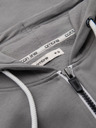 Ombre Clothing Pánska bavlnená mikina BASIC s kapucňou na zips - sivá V8 OM-SSBZ-0272 Ombre Clothing