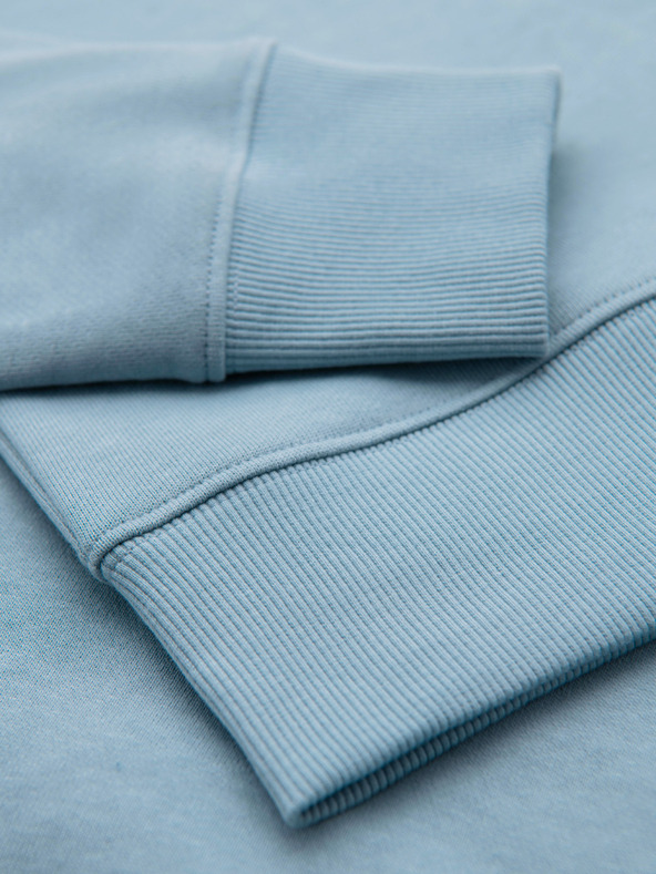 Ombre Clothing Pánska mikina BASIC s okrúhlym výstrihom - modrá Ombre Clothing