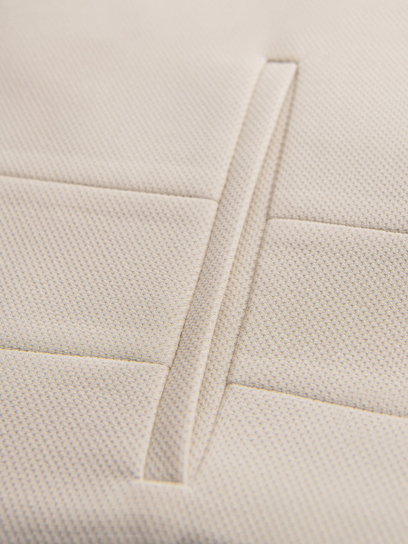 Ombre Clothing Elegantná pánska vesta s klopami - béžová V2 V66 Ombre Clothing