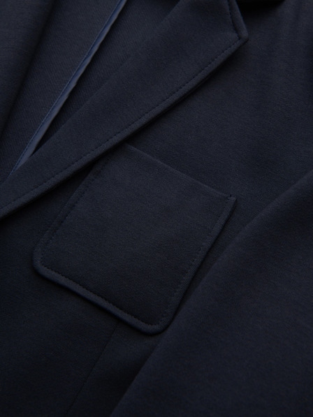 Ombre Clothing Pánske pletené sako slim fit strihu s jemnou textúrou - tmavě modré V3 M165 Ombre Clothing