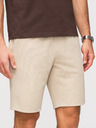 Ombre Clothing Pánske štruktúrované šortky REGULAR FIT - béžové V1 OM-SRSK-0124 Ombre Clothing