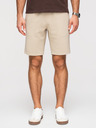 Ombre Clothing Pánske štruktúrované šortky REGULAR FIT - béžové V1 OM-SRSK-0124 Ombre Clothing